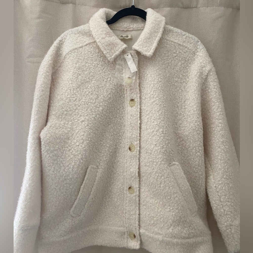 Madewell Cream Teddy Jacket